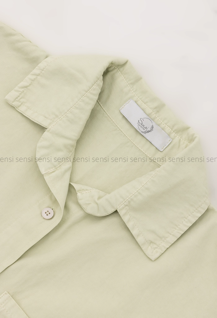 شومیز کتان دوجیب کد1005094